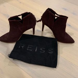Reiss velvet booties